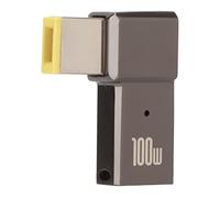 Adaptateur à Angle Droit PD, USB-C Femelle vers Connecteur Rectangulaire d'Alimentation, Convertisseur de Charge à Pointe Mince