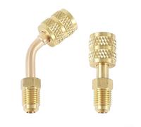 Adaptateur à angle droit R410a fiable 5/16 SAE femelle vers 1/4 SAE mâle pour un fonctionnement fluide