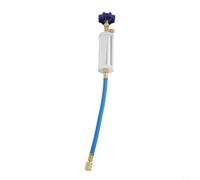 Adaptateur A/C pour véhicule R134a R12 - Pompe à main - Injecteur d'huile et de teinture avec connecteur mâle et femelle 1/4 Sae pour outils de réparation de climatisation - Pression de fonctionnement