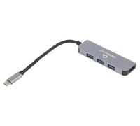 Adaptateur A-CM-COMBO2-01 USB 3.2 HDMI femelle, USB A femelle x3, USB C mâle ...