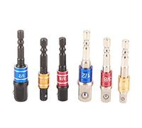 Adaptateur à douille ensemble Hex Bit Bit Bit Socket Wrench Adapter Extension Set 6pcs Chrome Vanadium Steel Colorful for Auto Mechanics Handymen DIY Enthusiasts