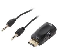 Adaptateur A-HDMI-VGA-02 HDMI 1.4 Couleur : noir Caractéristiques : Full HD G...