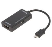 Adaptateur A-MHL-002 HDMI femelle, USB B micro femelle, micro USB-B mâle GEMBIRD
