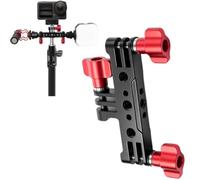 Adaptateur à trois broches compatible avec GoPro 10 et caméras d'action, support universel à triple pince, connecteur multi-vues en direct pour prise de vue en plein air Vlog