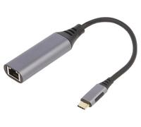 Adaptateur A-USB3C-LAN-01 femelle RJ45, USB C mâle 0,15 m noir 1 Gbps GEMBIRD