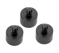 Adaptateur à Vis 3 Pièces en Alliage D'aluminium | Filetage 5/8 vers 1/4, Finition Noire Compacte, Bords Lisses sans Bavure, pour Support et Trépied