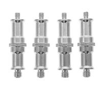 Adaptateur à Vis Filetée 1/4 vers 3/8 Lot de 4 en Acier Inoxydable | Argenté, Format Compact et Léger, Supporte Jusqu’à 2kg, pour Caméra et Éclairage Vidéo