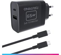 Adaptateur AC 65W - Oniverse - Double port USB-C & USB-A - Charge rapide - Compatible Switch 2 - 1.5m