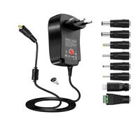 Adaptateur AC DC variable réglable, adaptateur AC multitension | Cordon de chargeur adaptateur secteur 30 W | Transformateur de commutation 3V ~ 12V avec 8 pour vidéosurveillance, caméra, GPS,