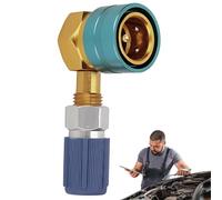 Adaptateur AC en laiton - Coupleur de tuyau de charge, ajustement de conversion HVAC | Ensemble de fixation de soupape de connexion rapide, composant de joint métallique fileté + kit de recharge du cl