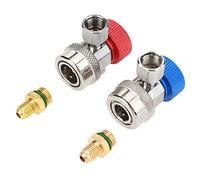 Adaptateur AC R134A, adaptateur de coupleur rapide réglable haut R-134A, pour raccords de tuyau voiture ajouter du fluor