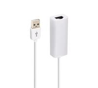 Adaptateur Accsup USB-A vers câble Ethernet RJ45 0,2 m Blanc