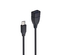 Adaptateur Accsup USB-A vers USB-C 15 cm Noir