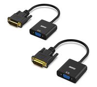 Adaptateur Actif DVI-D vers VGA, DVI-D 24 + 1 vers Adaptateur VGA mâle vers Femelle, 2 pcs