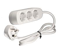 Adaptateur Adaptateur de Voyage UK Europe 1,5 m 3 Prises Type E/F Schuko avec Prise Britannique de Type G