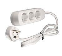 Adaptateur Adaptateur de Voyage UK Europe 1 5 m 3 Prises Type E/F Schuko avec Prise Britannique de Type G
