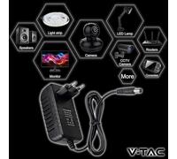 Adaptateur Alimentation 12V 42W 3,5A Pour Caméras, Bandes Led, Modems - Transformateur Chargeur 12V - Prise 2 Pin Eu Pour Equipements Electroniques - Ac 100-240V 50/60Hz - Noir[Z1483]