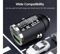 Adaptateur allume-cigare - 100W - Chargeur rapide USB-C & USB 3.0 - Chargeur PD pour iPhone 15/16, Samsung, Xiaomi - Chargeur de voiture Aurum