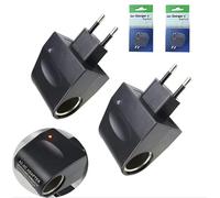 Adaptateur allume-cigare 220 V vers 12 V avec adaptateur USB AC vers CC avec prise européenne