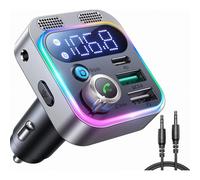 Adaptateur allume-cigare avec émetteur FM Bluetooth 5.3 48 W, compatible avec les véhicules 12 V et 24 V, chargeur USB-C PD