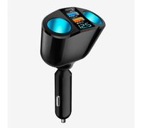 Adaptateur allume-cigare double sortie 12 V/24 V, adaptateur USB 120 W pour voiture, support pour enregistreur GPS, téléphone et tablette