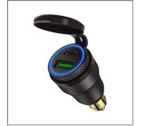 Adaptateur Allume-Cigare Moto USB Double - 12V PD 3.0 & QC 3.0 - Compatible BMW