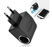 Adaptateur Allume Cigare Secteur 220V à 12V, 6W AC à DC pour Voiture, Transformateur 110V-220V pour Prise Allume Cigare, Compatible avec GPS, Smartphone, Lecteur de Musique, Station de Radio
