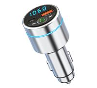 Adaptateur allume-cigare, transmetteur FM, Bluetooth 5.3, chargeur de voiture rapide PD 30 W et QC3.0 18 W entièrement métallique, micro