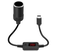 Adaptateur allume-cigare USB C vers allume-cigare, adaptateur allume-cigare USB C mâle vers 12 V, allume-cigare USB pour enregistreur de voiture, rétroviseur en streaming, radar de vitesse
