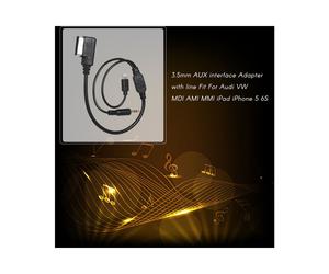 Adaptateur AMI MDI amélioré, interface audio stéréo 3,5 mm et charge auxiliaire USB-C pour l'intégration Audi et VW, compatibilité universelle