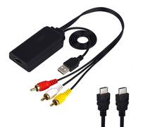 Adaptateur analogique-numérique, convertisseur RCA vers HDMI 1080p, Plug and Play pour PS3, Xbox, magnétoscopes VHS et Blu-ray, alimentation USB,