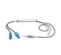 Adaptateur Antenne 2xFakra M DIN M Amplifie compatible avec Audi Seat Skoda VW