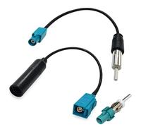 Adaptateur Antenne Autoradio, 3PCS Embout Antenne Radio Voiture, Adaptateur Autoradio pour Systèmes Dab FM AM, Câble Fakra Z Mâle vers Prise DIN et Fakra Femelle vers Fiche DIN pour Adaptateurs Radio