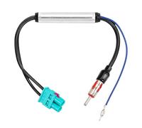 Adaptateur Antenne Autoradio, Antenne Voiture Amplifiée, Double Fakra vers Din Phantom, Cable Adaptateur Fakra Din pour VW