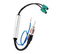 Adaptateur Antenne Autoradio Double Fakra Z vers Din 35cm, Cable Adaptateur D'Antenne D'Autoradio Fakra Z vers Din avec Amplificateur de Signal Radio FM/AM, pour Véhicules Audi, VW, GPS, Stéréo