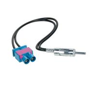 ACV Adaptateur antenne double FAKRA (m) > DIN (m) compatible Audi, Fiat, Mercedes, Peugeot