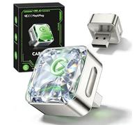 Adaptateur Apple CarPlay sans fil, puce quadricœur 5,8 G sans latence, refroidissement en silicone aérospatial, alliage de zinc et panneau diamant, Plug & Play filaire vers adaptateur CarPlay sans fil