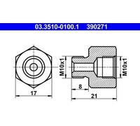 Adaptateur ATE, conduite de frein Article : 03.3510-0100.1