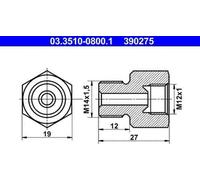 Adaptateur ATE, conduite de frein Article : 03.3510-0800.1