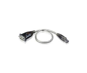 Adaptateur ATEN UC232A-AT USB Type-A vers DB-9 RS-232, câble 35cm, taux de transfert jusqu'à 921.6 Kbps, compatible PC & Mac, applications industrielles et grand public.