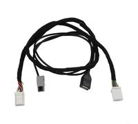Adaptateur audio 12 broches pour voiture vers USB 80 cm - Noir et ABS - Avec prise conne