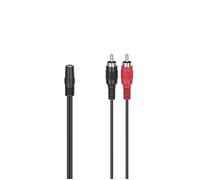 Hama 00205186 Cinch-RCA / Jack audio Adaptateur [1x Jack femelle 3.5 mm - 2x Cinch-RCA mâle] noir