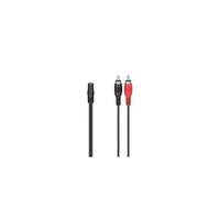 Hama Câble audio 00305040 – Jack stéréo 3,5 mm vers 2 RCA – Noir