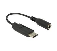 - Adaptateur audio - 24 pin USB-C (M) pour mini-phone stereo 3.5 mm (F) - USB 2.0 - 14 cm - noir