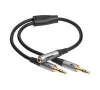 Adaptateur audio 2x jack 3,5mm stéréo vers jack 3,5mm stéréo M/F celexon PRO 0,25 m