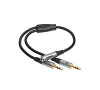 Adaptateur audio 2x jack 3,5mm stéréo vers jack 3,5mm stéréo M/F celexon PRO 0,25 m