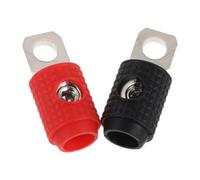 Adaptateur Audio Automobile 0ga avec Trou 8mm, Cuivre et Tep, Installation | Câblage pour Batterie et Masse, Manchon Isolant, Clé Incluse, Montage Rapide pour Véhicules