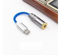 Adaptateur audio AUX vers 2 5/3 5/4 4 mm avec décodeur numérique 32 bits en métal design compact pour la connexion des écouteurs sur plusieurs appareils (4,4 mm)