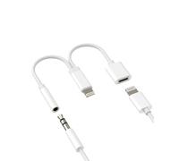 Adaptateur audio auxiliaire Lightning vers prise jack 3,5 mm (2 en 1) pour iPhone 14 13 Pro Max pour Apple MFi Certified Connecteur de charge pour iPad Headphone Chargeur Splitter Lighting