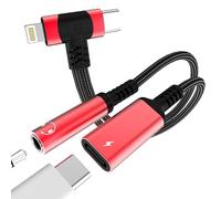 Adaptateur audio auxiliaire USB C vers jack 3,5 mm pour iPhone 17 16 15 14 Pro Max pour Apple compatible avec Samsung S26 S25 Câble Lightning Splitter Chargeur Écouteurs Adaptateur Type C Charge